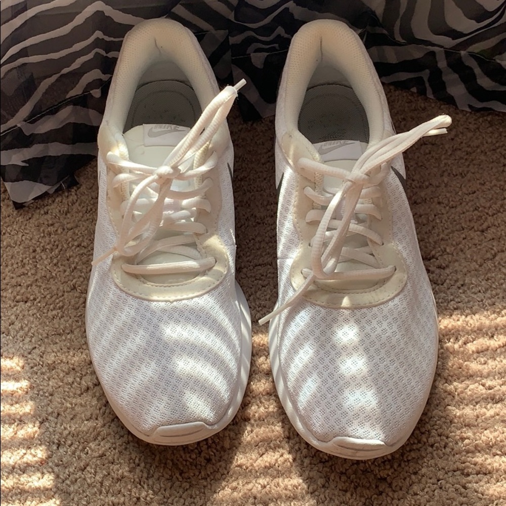 white nike sneakers!